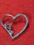 Love РОМАНТИЧЕН СЪРЦЕВИДЕН СКЪПОЦЕНЕН СРЕБЪРЕН МЕДАЛЬОН РОДИРАНО СРЕБРО 925 ФАСЕТИРАНИ ЦИРКОНИ 45533, снимка 11