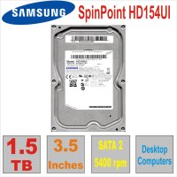 HDD 3.5` SATA 1.5 TB SAMSUNG HD154UI, снимка 1 - Твърди дискове - 40573498