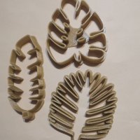 3 листа листо Хаваи Хавайски тропически сет пластмасови резци форми за фондан тесто резец хавайско, снимка 1 - Форми - 33782115