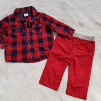 Червен панталон early days 3-6 месеца, снимка 3 - Комплекти за бебе - 29781725