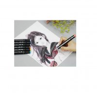 Комплект маркери за рисуване в калъф, двустранни, 60бр. , снимка 2 - Рисуване и оцветяване - 39322331