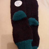 Ръчно плетени детски чорапи от вълна, ходило 20 см., снимка 1 - Детски якета и елеци - 44653235