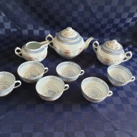 Порцеланов китайски сервиз за чай,кафе от оризов порцелан-9 части, снимка 2 - Сервизи - 38037388