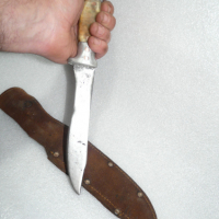  Стар български нож туристически нож -124 , снимка 3 - Други ценни предмети - 36487123