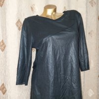 OBJECT L Черна блуза от еко кожа с тричетвърти ръкав , снимка 3 - Блузи с дълъг ръкав и пуловери - 42763578