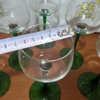 Ретро стъклени чаши за вино , снимка 4 - Антикварни и старинни предмети - 44343749