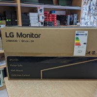 Нов монитор LG 24" IPS Full HD + Гаранция, снимка 7 - Монитори - 39671317