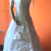 Булчинска рокля №5 - НОВА ! С воал, чанта, ръкавици и венче