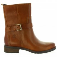 Кафяви боти Timberland естествена кожа, снимка 2 - Дамски боти - 35410904