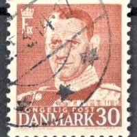 Дания, 1952 г. - пощенска марка, подпечатана, част от серия, 1*1, снимка 1 - Филателия - 34929476