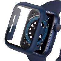 Матов Кейс + Стъклен Протектор за Apple Watch 6 SE 5 4 40mm 44mm 3D 5D, снимка 4 - Аксесоари за Apple - 35090453