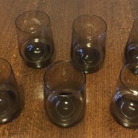 6 чаши за аператив + 3 чаши за уиски тъмно стъкло, снимка 4 - Чаши - 31896924