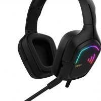 Слушалки с микрофон Геймърски Gamdias HEBE E2 Черни с RGB подсветка Gaming Headset, снимка 1 - Слушалки за компютър - 33748612