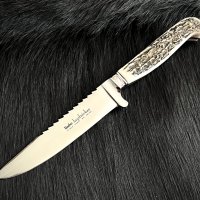 Класически немски (баварски) ловен нож с трион (Niker)., снимка 1 - Ножове - 40251880