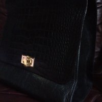 Уникална италианска голяма чанта естествена кожа, снимка 3 - Чанти - 40408713