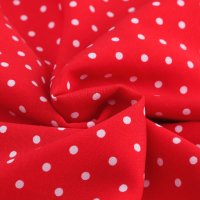 Кокетна дамска рокля в червено с принт на точки, снимка 9 - Рокли - 42480722