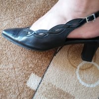 Сандали Vero Cuoio черни , снимка 9 - Дамски елегантни обувки - 37476575