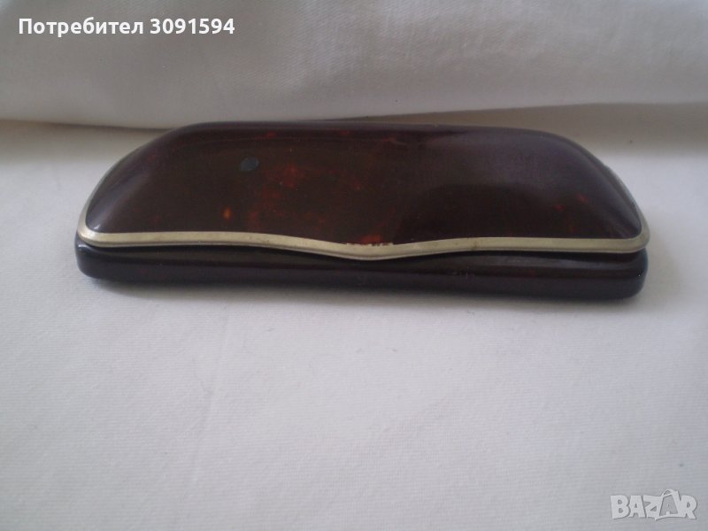 Стара калъфка за очила целулит цвят бордо, снимка 1