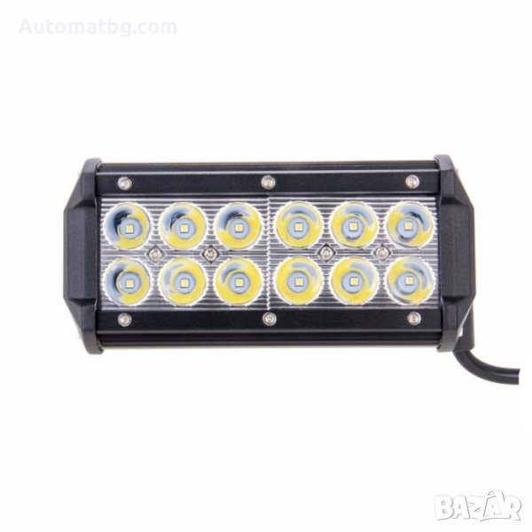 Led Bar Automat, 12 диода, 12 - 30V, 16см, 36W, Черен, снимка 1