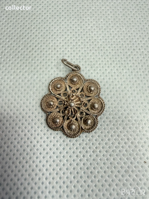 Ръчно изработена сребърна висулка / филигран. №7784, снимка 1