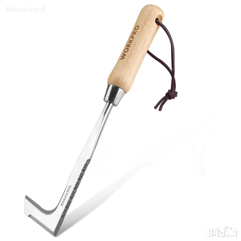 WORKPRO 31,5 см с дървена дръжка, инструмент за плевене , снимка 1