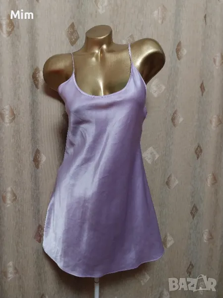 S/М Светло лилава сатенена нощница , снимка 1