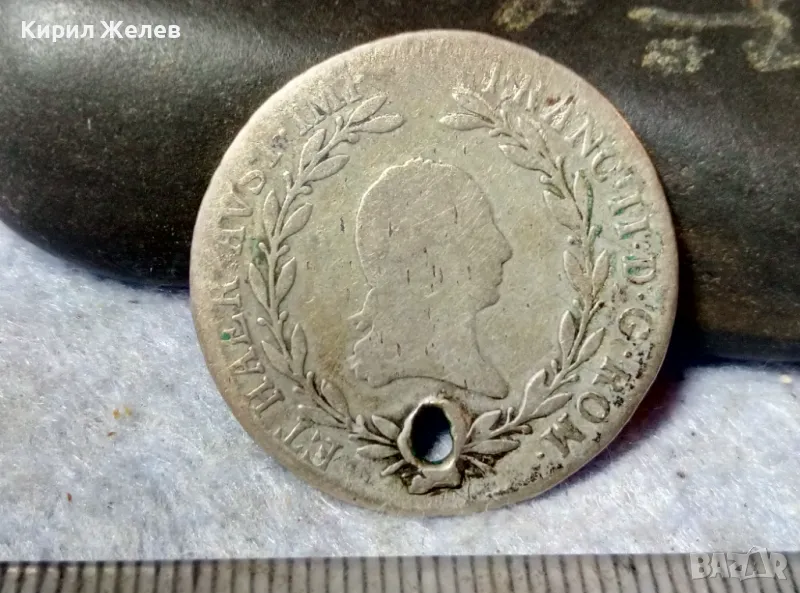 Стара СРЕБЪРНА МОНЕТА 20 КРОЙЦЕРА 1806 ИМПЕРАТОР ФРАНЦ II АВСТРИЯ СВЕЩЕНА РИМСКА ИМПЕРИЯ 26344, снимка 1