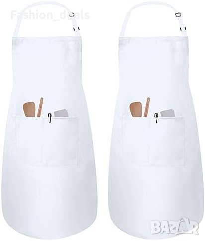 Нови 2 броя Полиестерна Престилка Апрон за Кухнята Готвач Дом, снимка 1