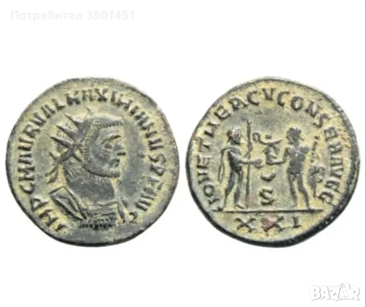 Римска монета Максимиан, снимка 1