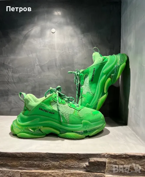 КАТО НОВИ Balenciaga Triple S Green 100% оригинални, снимка 1