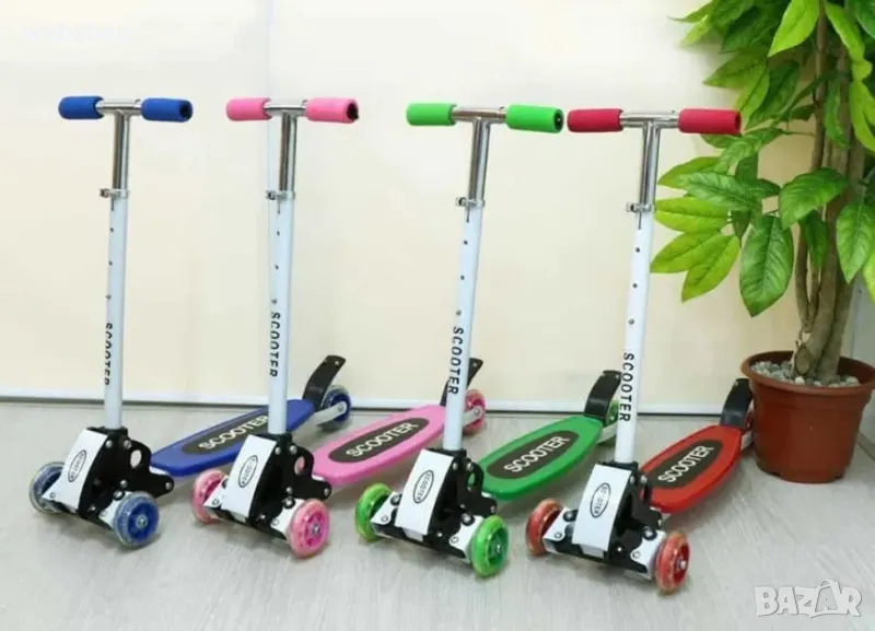 ПРОМО!! Детска тротинетка ScooTer, светеща триколка, снимка 1