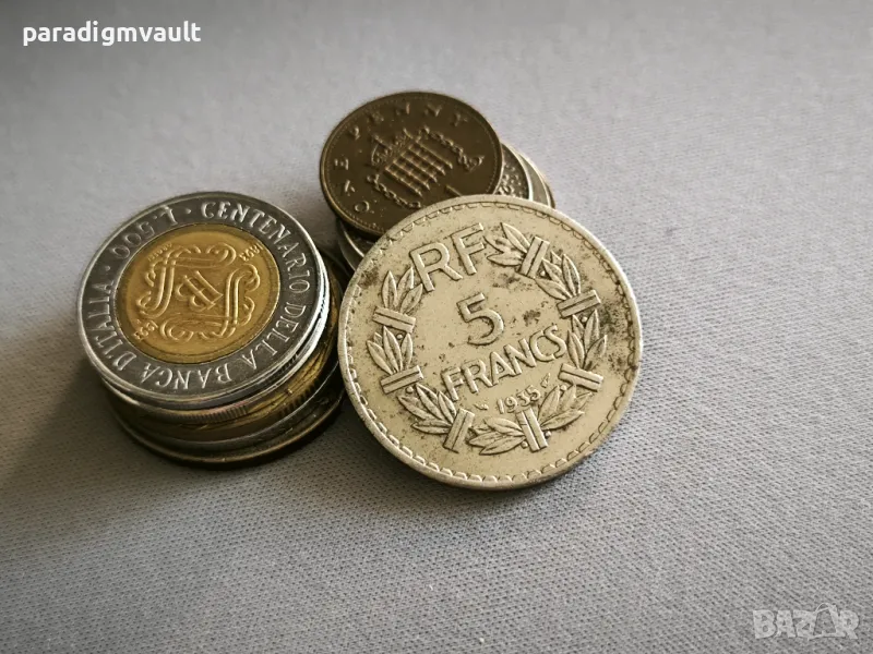 Mонета - Франция - 5 франка | 1935г., снимка 1