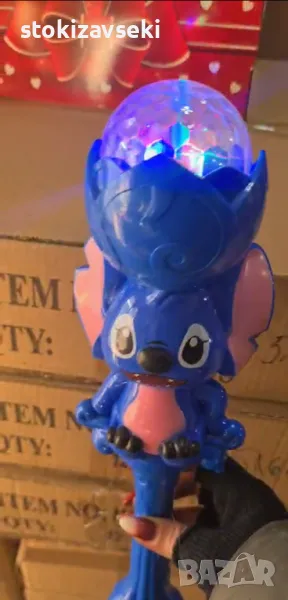 Детски жезъл, с музика и светлини, Stitch, снимка 1