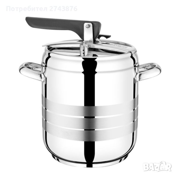  ТЕНДЖЕРА ПОД НАЛЯГАНЕ ЕК-8А,7 ЛИТРА ,ИНДУКЦИЯ,ТРИСЛОЙНО ДЪНО, ИНОКС, снимка 1