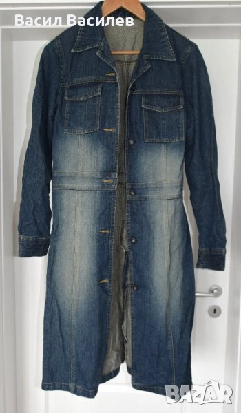 Дамско дънково манто Zoul, снимка 1