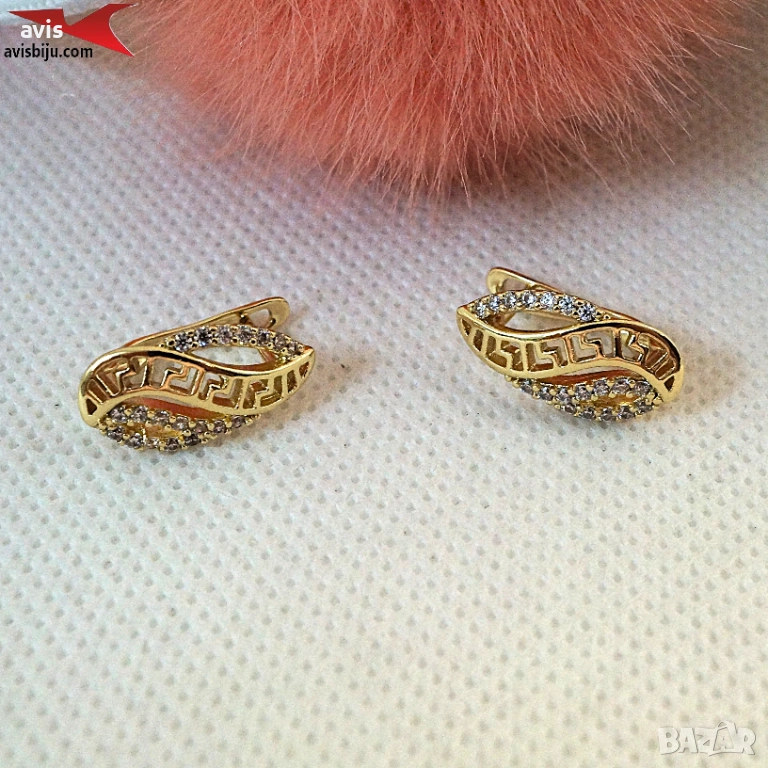 Обеци с 14К златно покритие 2141831, снимка 1