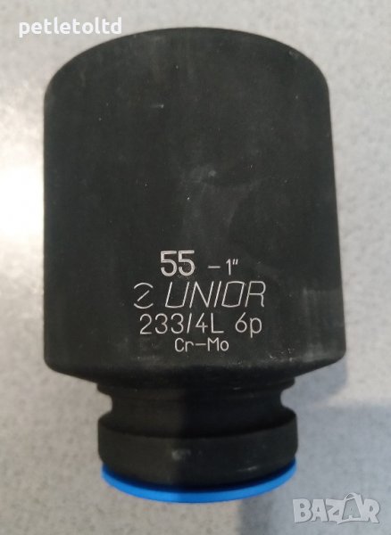 Ударна удължена вложка 6-стенна Unior 233/4L 6p - 1 inch, 55 mm, снимка 1