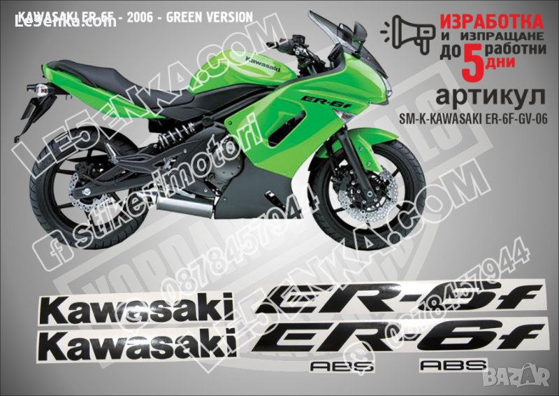 KAWASAKI ER-6F GREEN VERSION 2006 ER-6F-GV-06, снимка 1