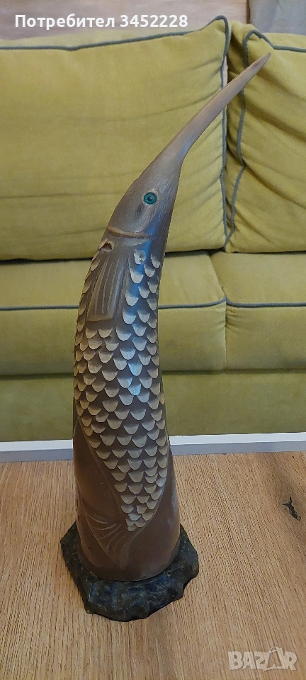 фигура от рог за колекционери височина 40см , снимка 1