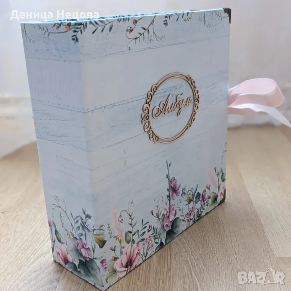 Ръчно изработен семеен албум за снимки Флорален, снимка 1