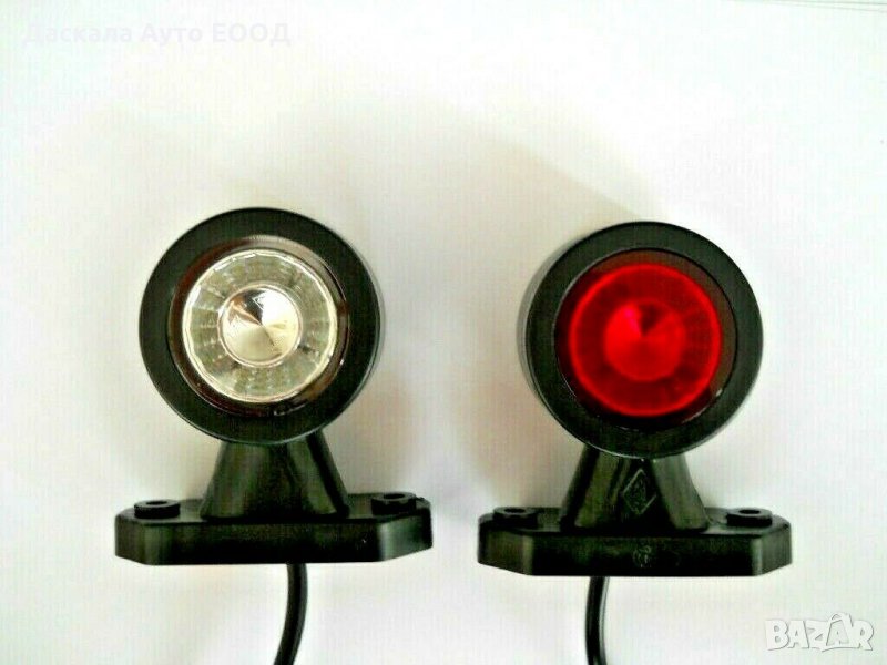 1 бр. ЛЕД LED рогчета къси червено-бяло 12-24V , Полша , снимка 1