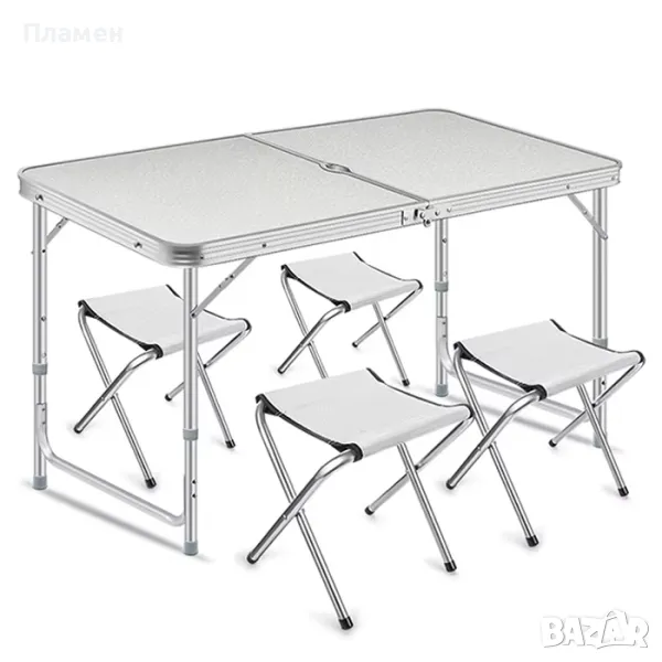 Маса за къмпинг, сгъваема, 2 или 4 стола, снимка 1