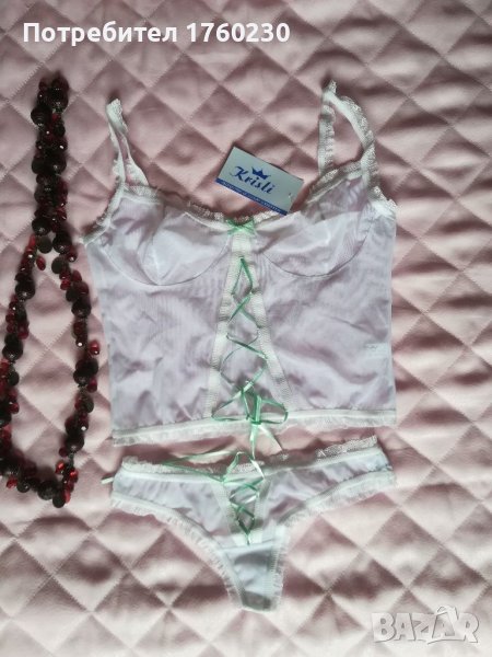 Нов дамски комплект - боди с прашки, снимка 1