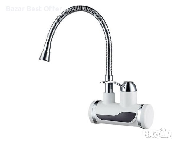 Проточен бойлер 3000W (Смесителна батерия) с дисплей за стенен монтаж, снимка 1