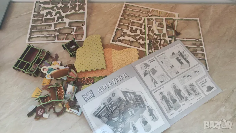 Пъзел Къща - дневна 3d пъзел, снимка 1