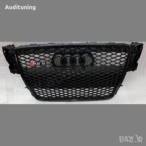 Решетка за Ауди Audi А5-RS5  2007 2008 2009 2010 2011 черна, снимка 1