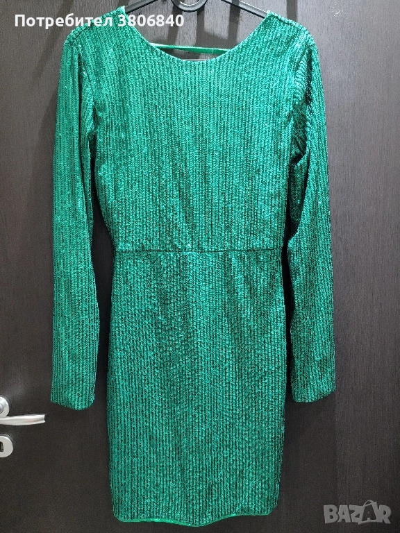 Нова рокля с етикет за празниците с пайети , снимка 1