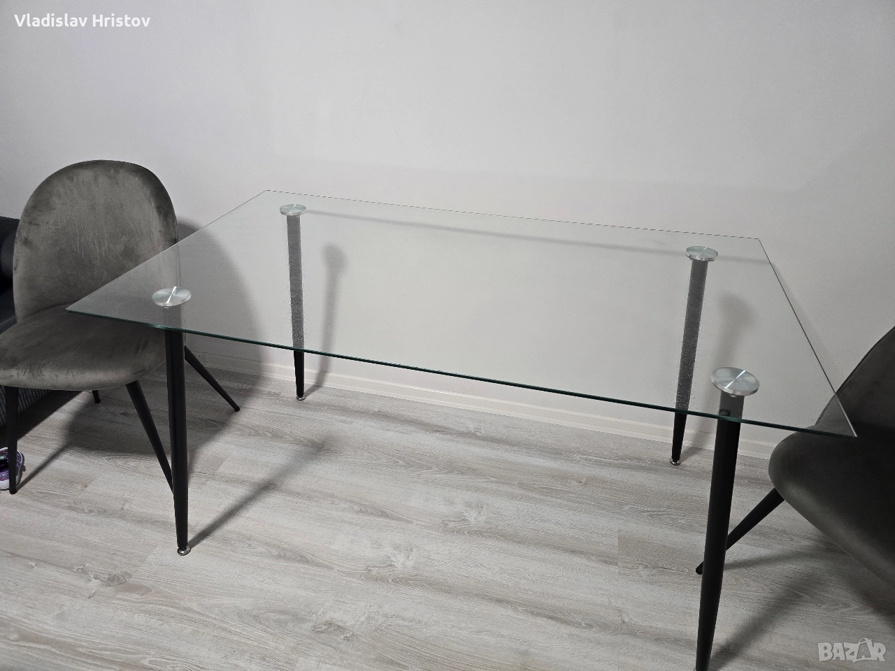 Стъклена маса Д140/Ш80/В76 - Нова, снимка 1