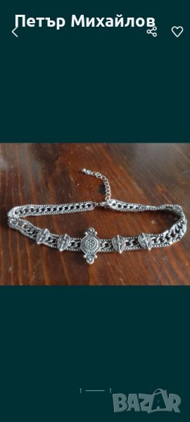 Посребрена гривна, снимка 1