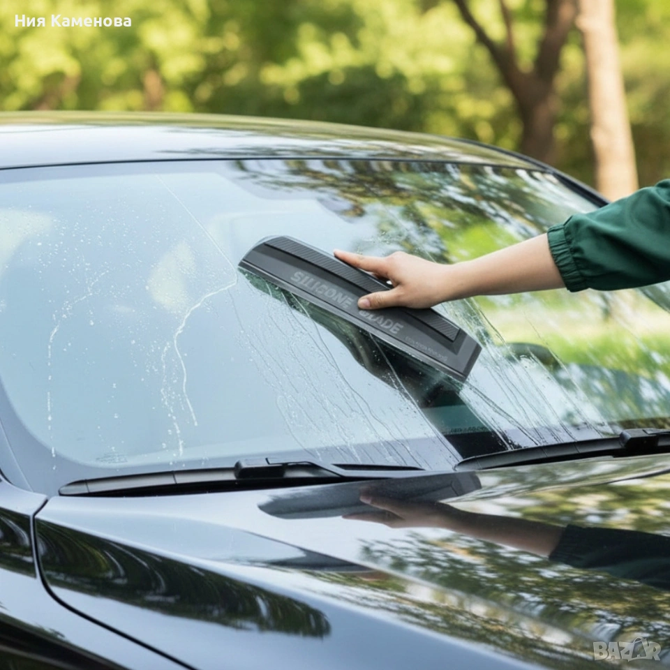 Мултифункционална силиконова четка за кола, прозорци и огледала, снимка 1